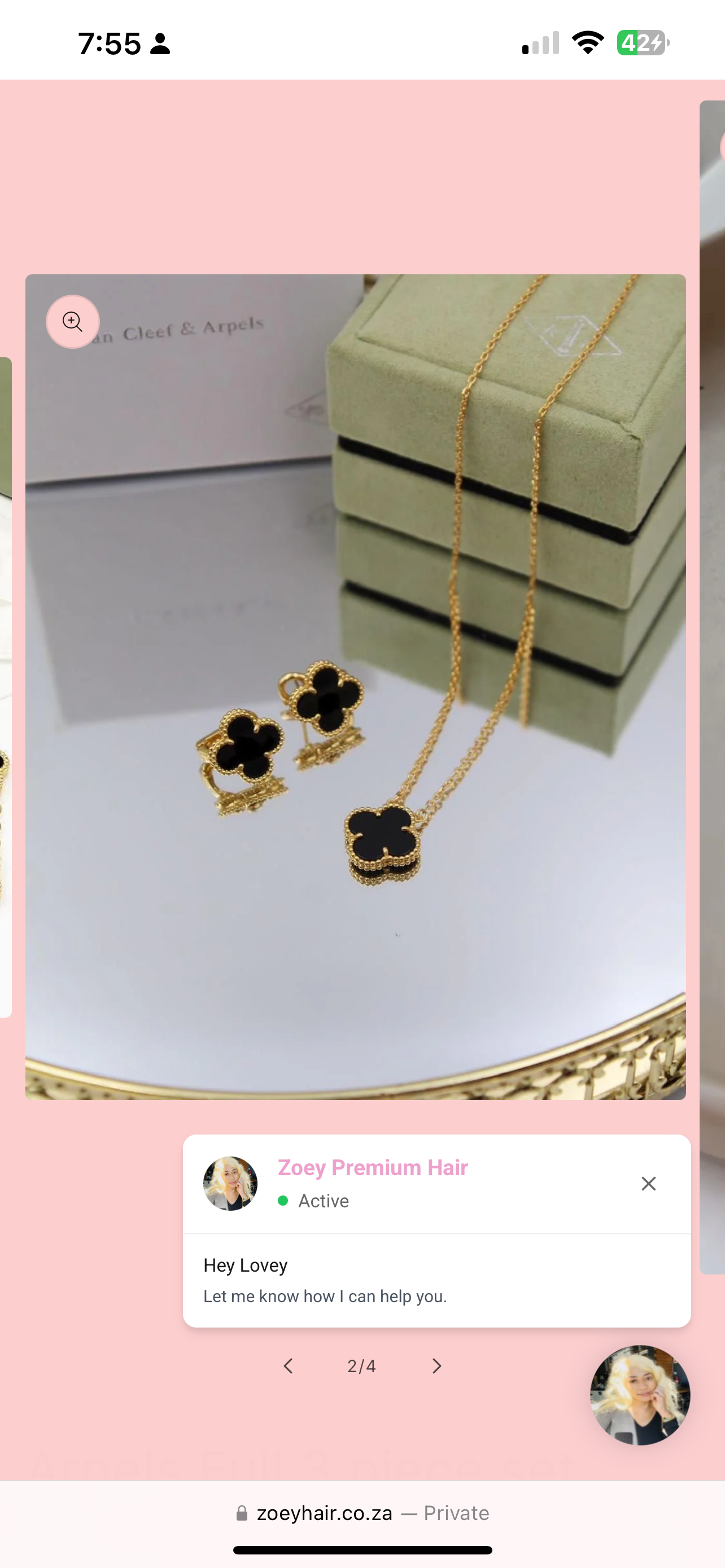 3 piece set arpels black